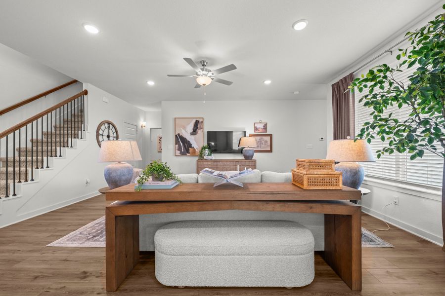 Furnished interior in a model home at Rancho San Gabriel in Georgetown (Image 16). Furnished interior in a model home at Rancho San Gabriel in Georgetown (Image 16).