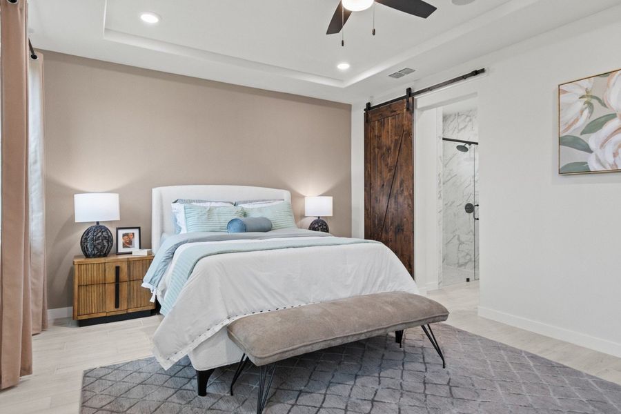 Furnished interior in a model home at Monte Cielo in Weslaco (Image 37).