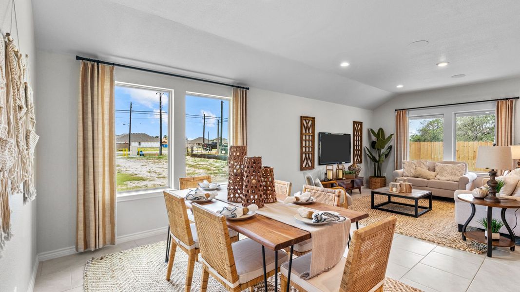 Furnished interior in a model home at The Cottages in Corpus Christi (Image 12).