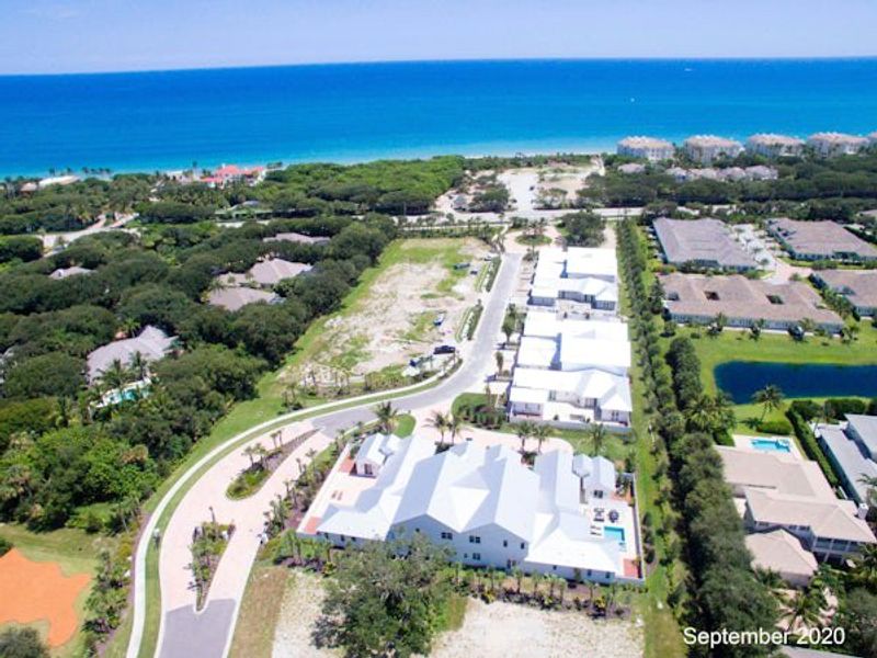 Aerial view of the The Strand community in Vero Beach, FL, showing layout and nearby surroundings (Image 57).