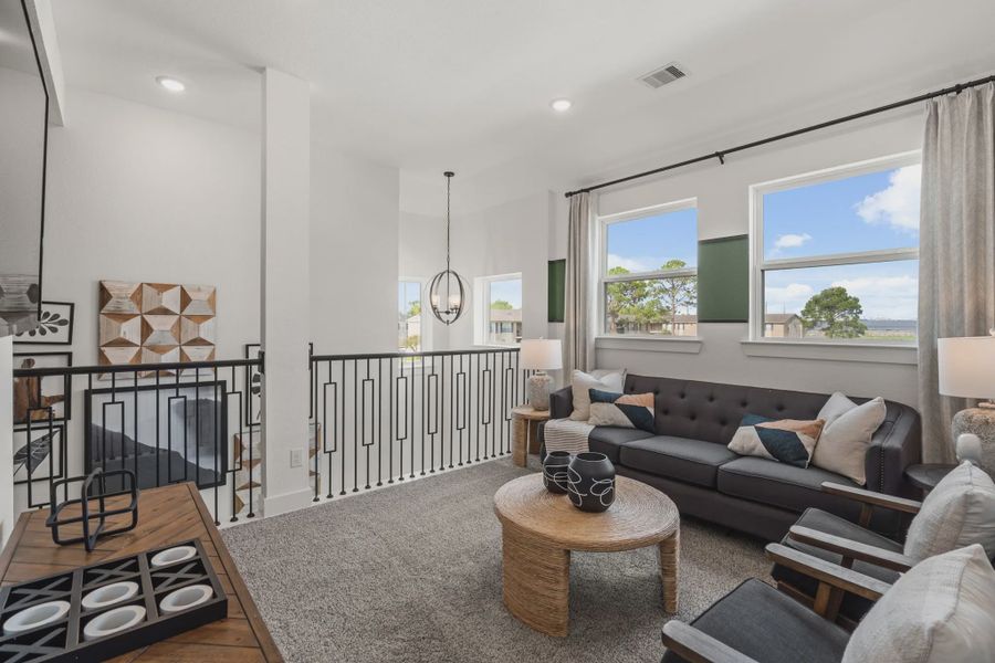 Furnished interior in a model home at Park Hill in Stafford (Image 13).