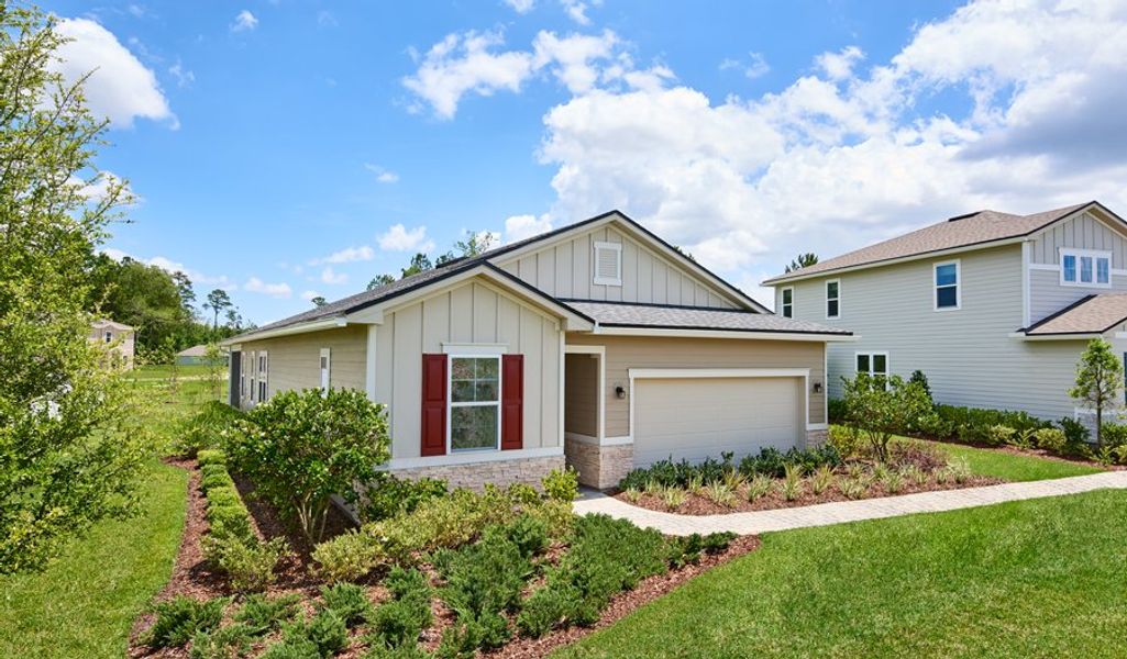 Front exterior of a home in the Seminole Palms community, located in Palm Coast, FL (Image 8).