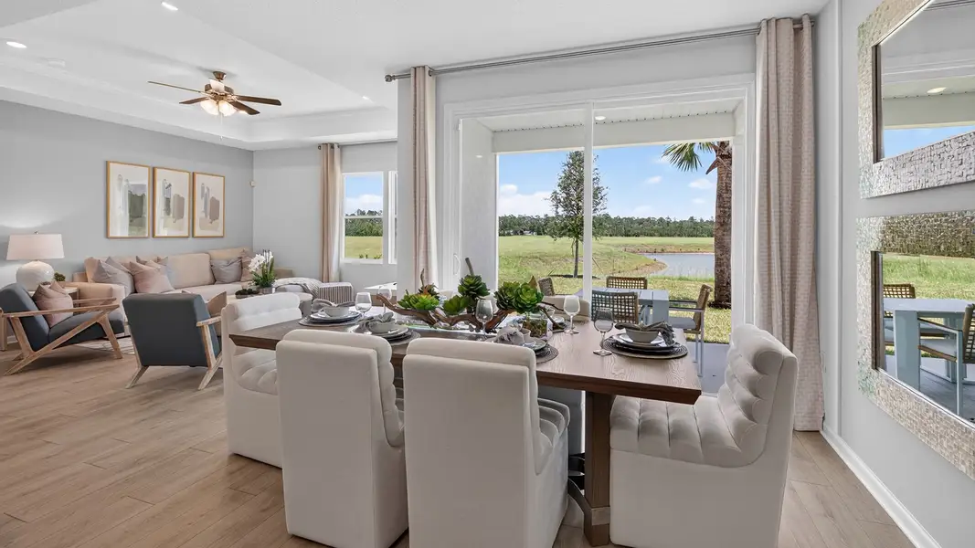 Furnished interior in a model home at Bridle Creek in Jacksonville (Image 5).