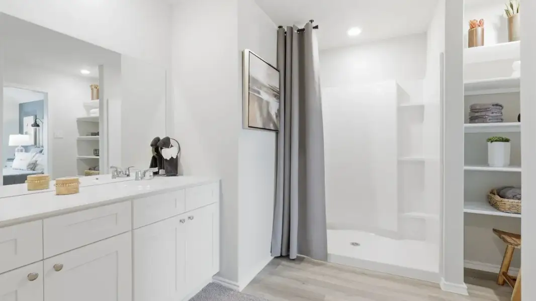 Furnished interior in a model home at Hadley Farms in Godley (Image 13).
