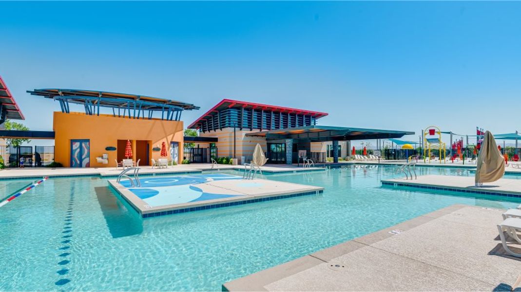 View of the pool and community center View of the pool and community center