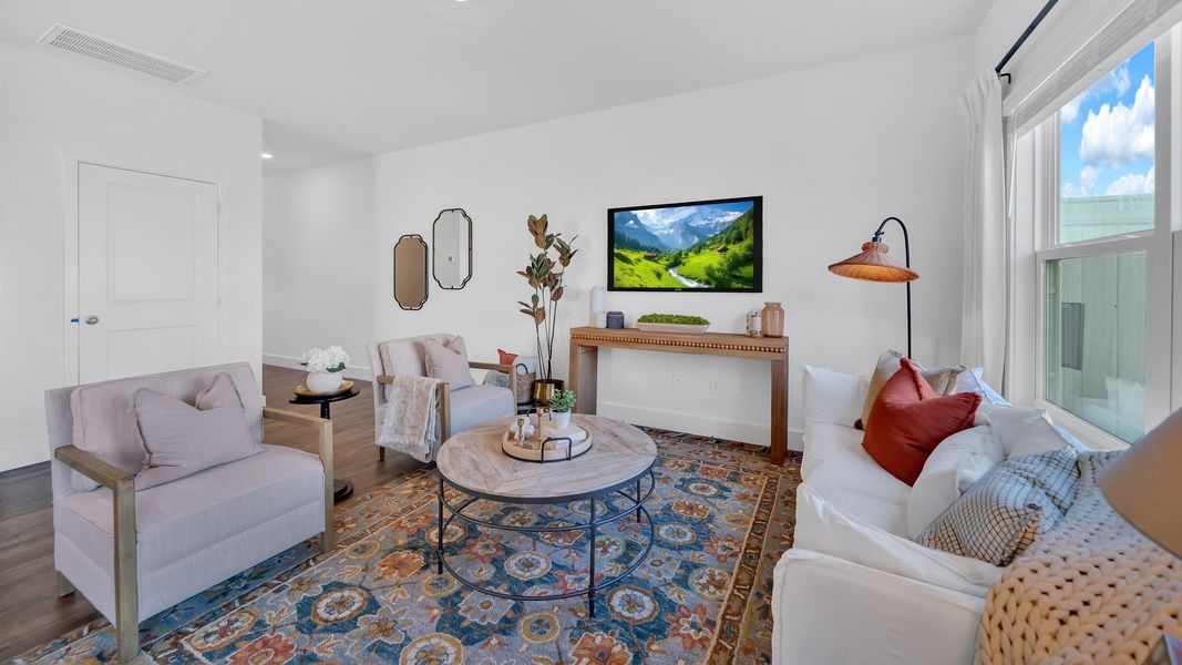 Furnished interior in a model home at Spring Lake Farms Townhomes in Knoxville (Image 9).