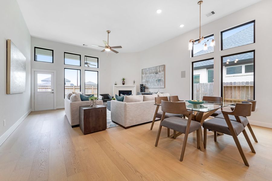 Furnished interior in a model home at Mulberry Farms in Santa Fe (Image 29).