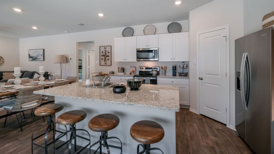 Furnished interior in a model home at August Trails in Needville (Image 10). Furnished interior in a model home at August Trails in Needville (Image 10).