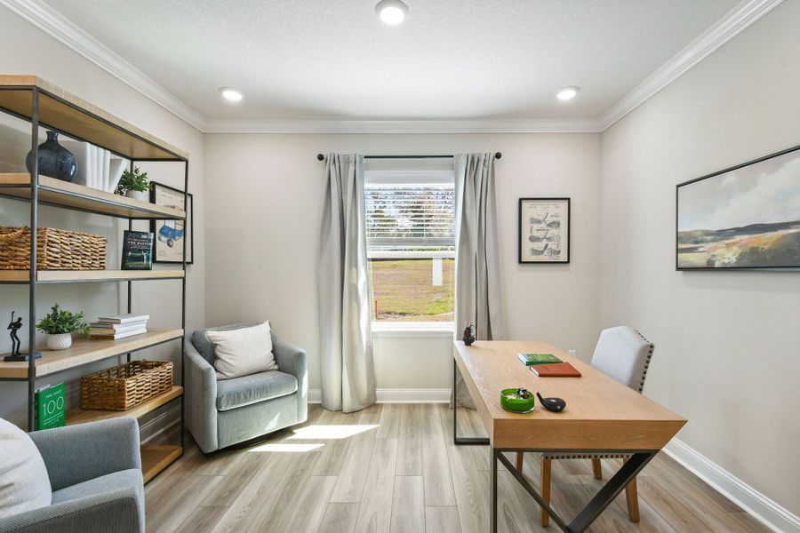 Furnished interior in a model home at Briarwood in Alachua (Image 8).