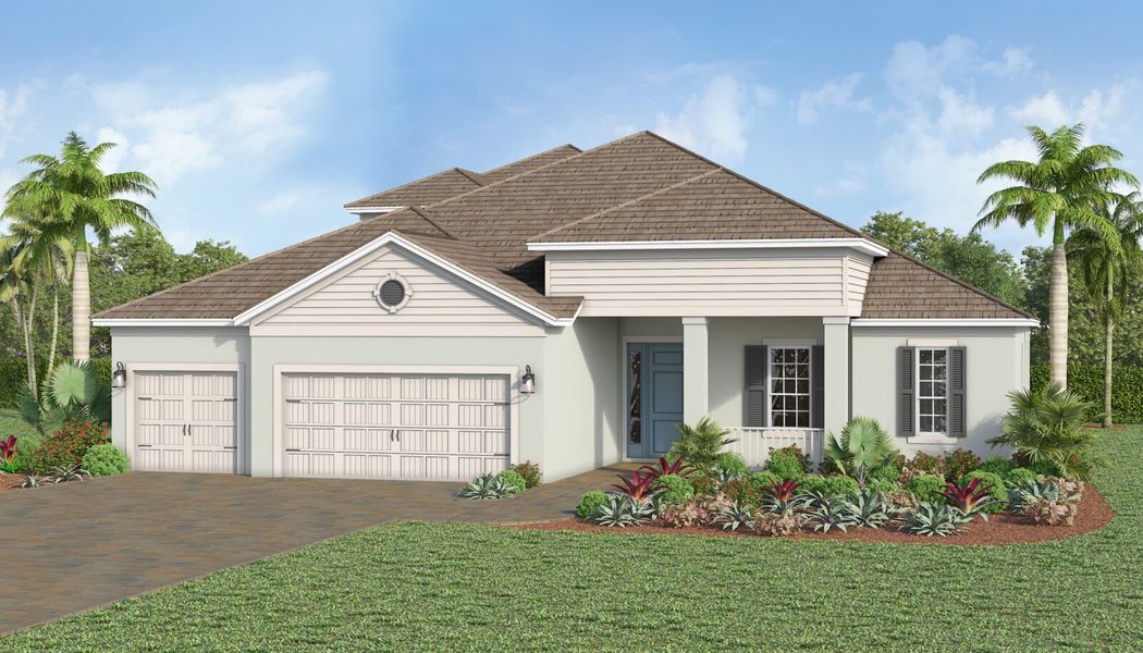 Front exterior of a home in the Kingston community, located in Estero, FL (Image 4).