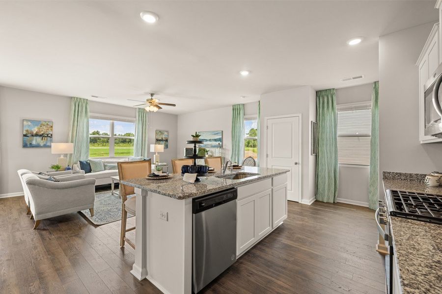 Furnished interior in a model home at The Islands in Beech Island (Image 9).