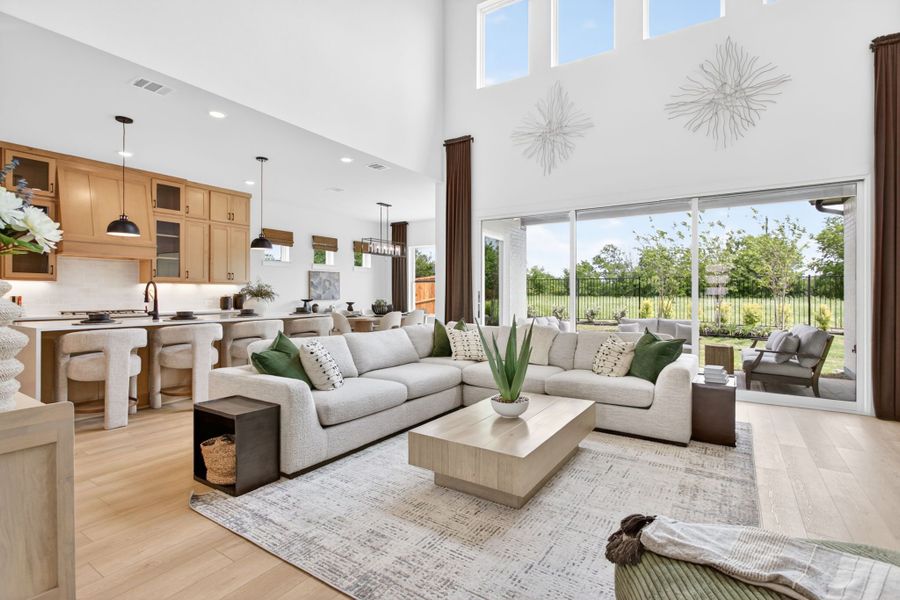 Furnished interior in a model home at Wildflower Ranch in Fort Worth (Image 61).