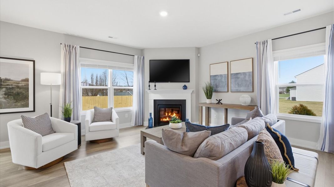 Furnished interior in a model home at Price's Point in Knoxville (Image 17).