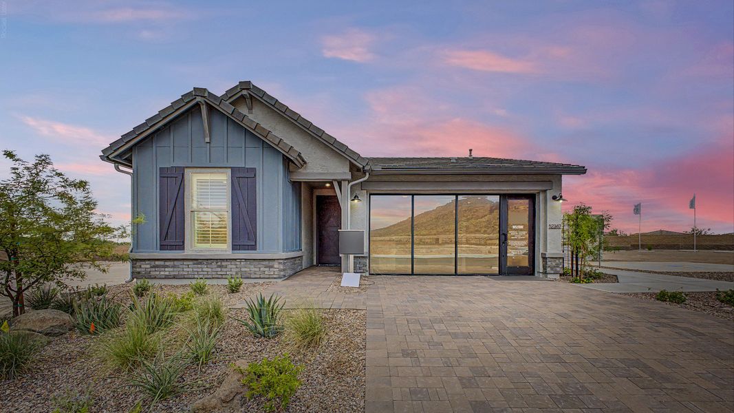 Front exterior of a home in the Saguaro Hills at Vistancia community, located in Peoria, AZ (Image 3). Front exterior of a home in the Saguaro Hills at Vistancia community, located in Peoria, AZ (Image 3).