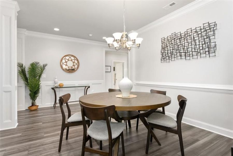 Furnished interior in a model home at Mebane Towne Center in Mebane (Image 28).