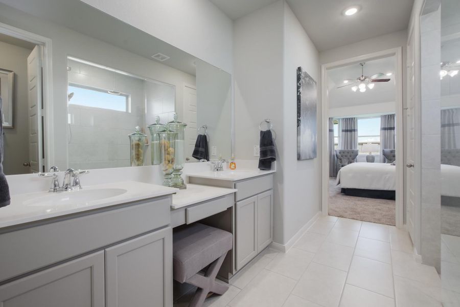 Furnished interior in a model home at Stone Creek Ranch in Hockley (Image 7).