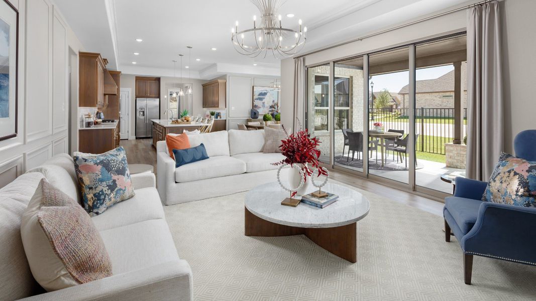 Furnished interior in a model home at Ladera Prosper in Prosper (Image 7). Furnished interior in a model home at Ladera Prosper in Prosper (Image 7).