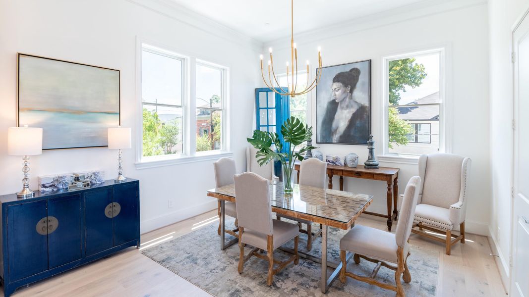 Furnished interior in a model home at Crocker Street in Houston (Image 12).