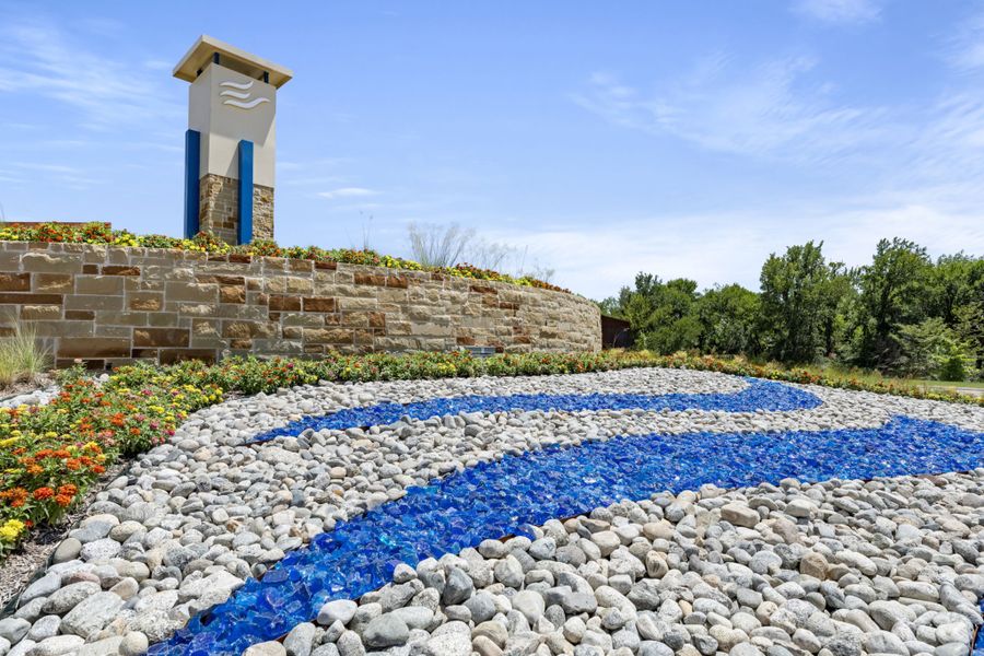 Entrance to the Elevon community in Lavon, TX, featuring signage and landscaping (Image 12).