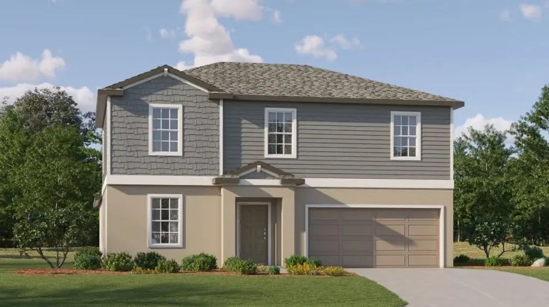 Front exterior of a home in the New Port Corners: The Estates community, located in New Port Richey, FL (Image 13).