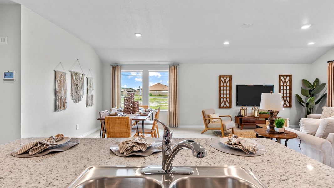 Furnished interior in a model home at The Cottages in Corpus Christi (Image 15).