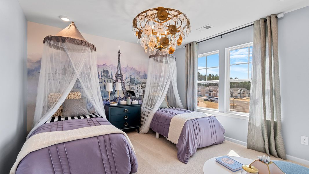 Furnished interior in a model home at Bowers Farm in McDonough (Image 19).