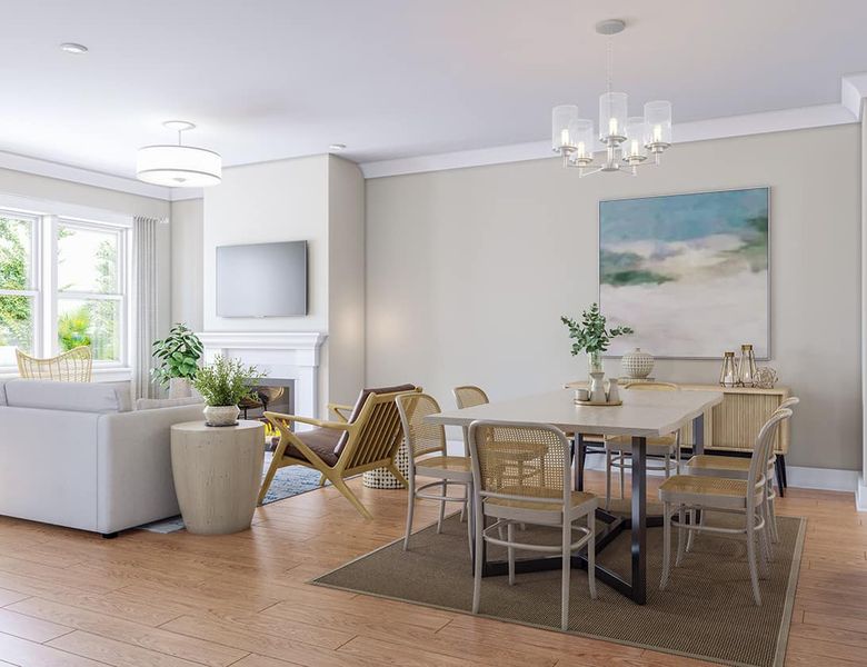 Furnished interior in a model home at Chatham Park in Pittsboro (Image 41).