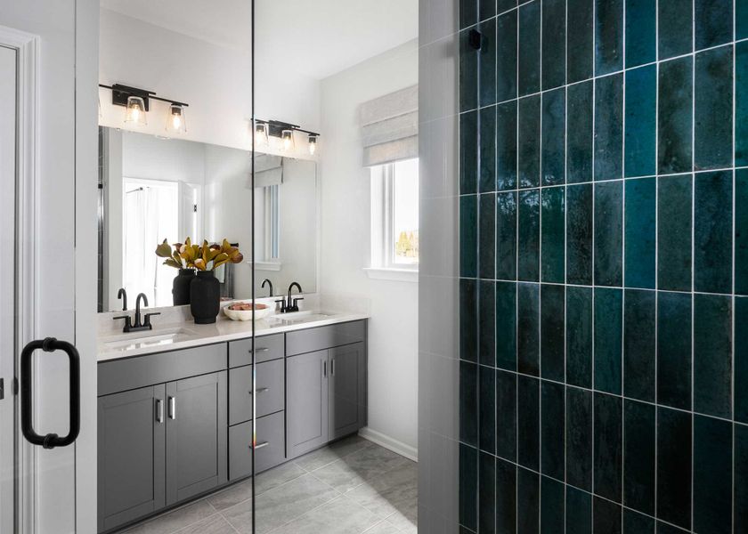 Furnished interior in a model home at Whitley Preserve – Park Collection in Mint Hill (Image 7).