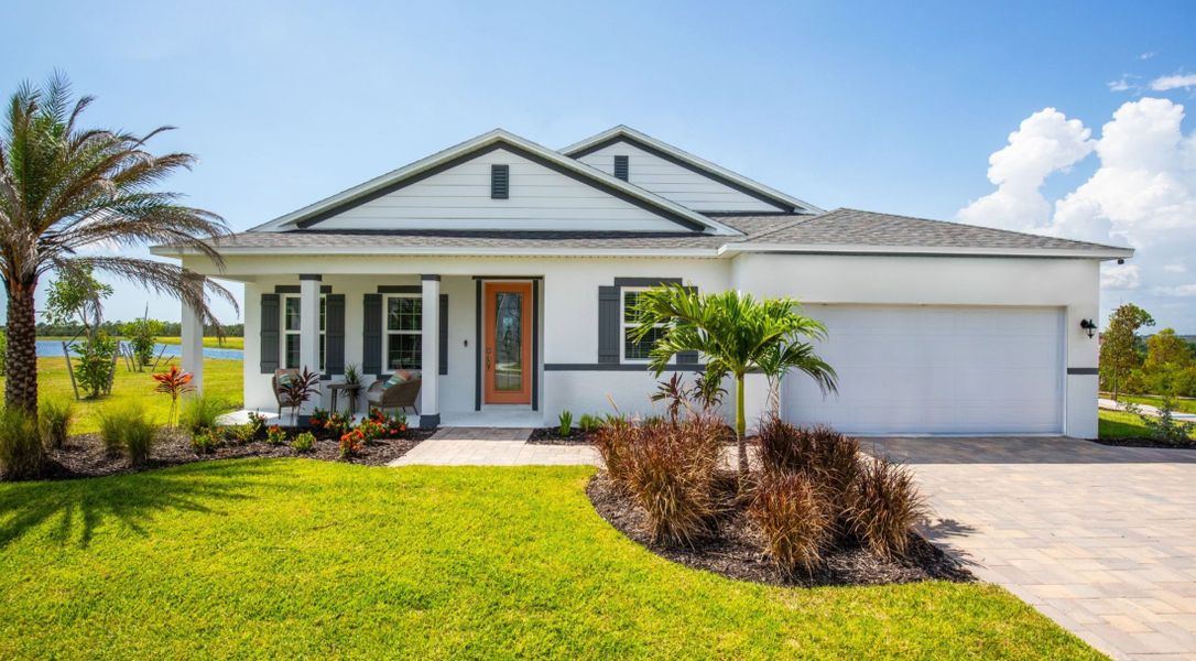 Front exterior of a home in the Bella Estates community, located in Plant City, FL (Image 2).