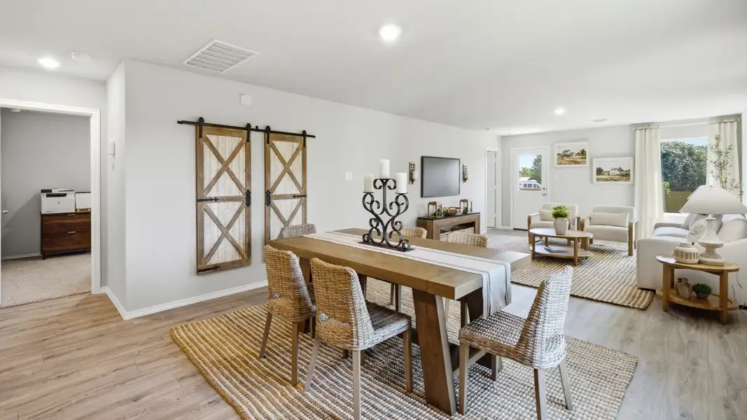 Furnished interior in a model home at Hidden Trails in Belton (Image 22).