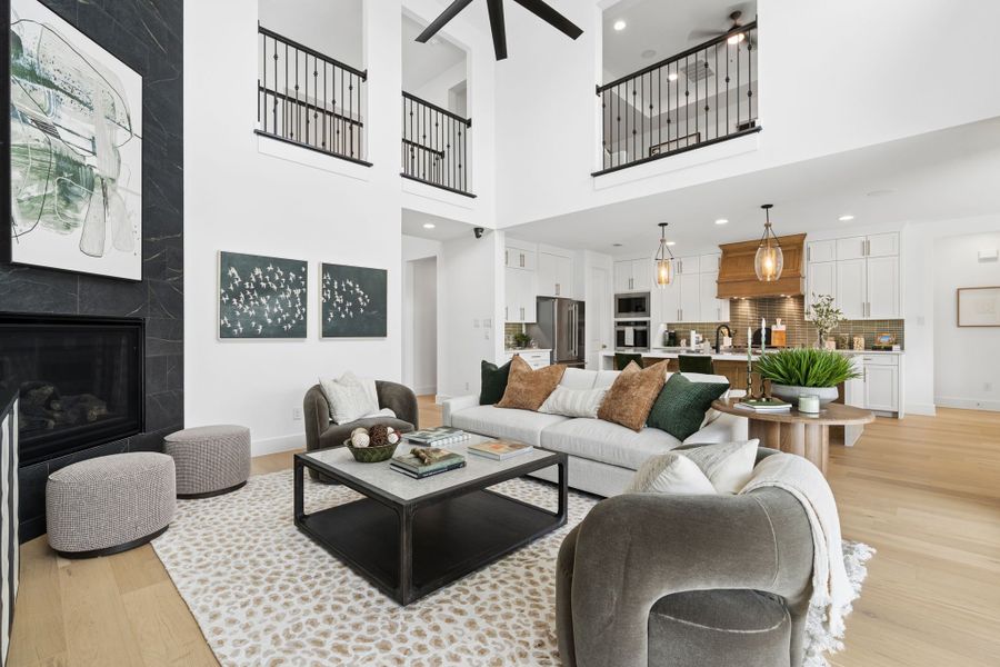 Furnished interior in a model home at Sweetgrass 65s in Haslet (Image 9).