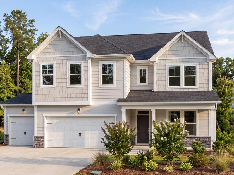 Front exterior of a home in the Rockport community, located in Wake Forest, NC (Image 15).