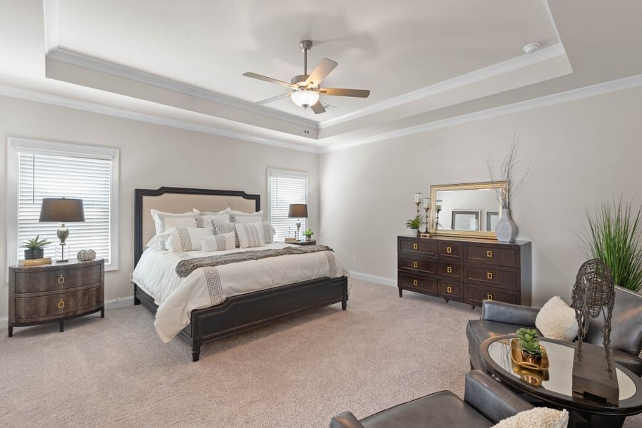 Furnished interior in a model home at Palisades Single Family in Cumming (Image 8).