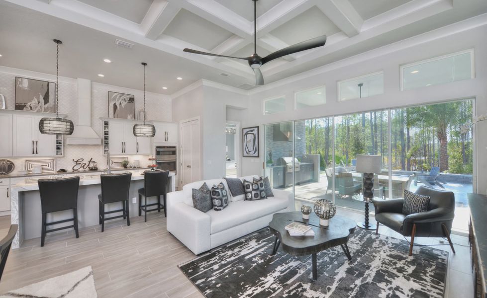 Furnished interior in a model home at Woodhaven Single Family in Port Orange (Image 10). Furnished interior in a model home at Woodhaven Single Family in Port Orange (Image 10).