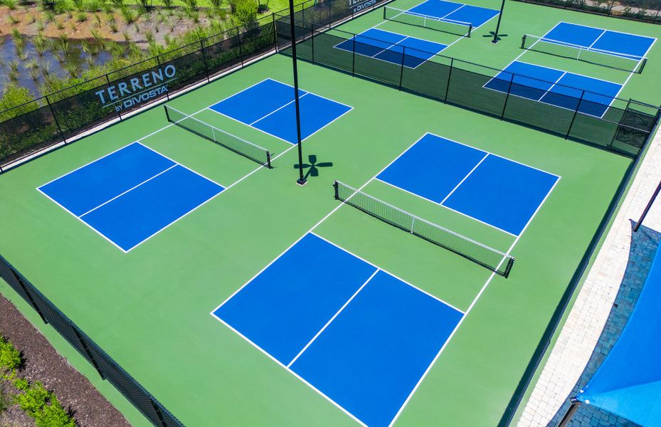 Pickleball Courts at Terreno in Naples, FL with homes for sale in resort lifestyle community