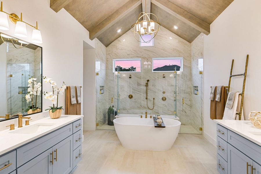 Furnished interior in a model home at Caliterra in Dripping Springs (Image 25). Furnished interior in a model home at Caliterra in Dripping Springs (Image 25).