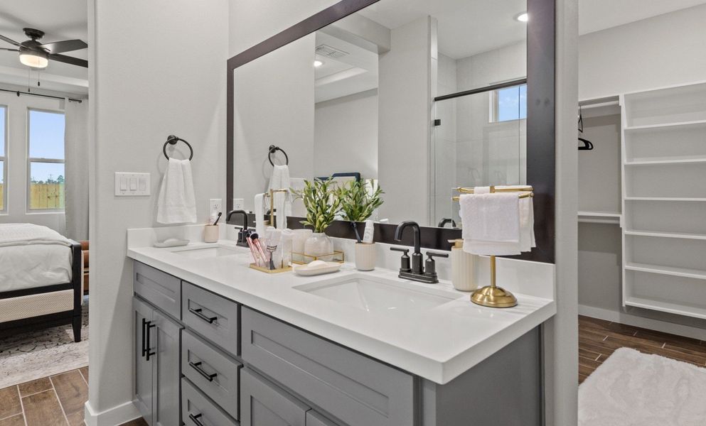 Furnished interior in a model home at The Heights at Riverbend II in Brownsville (Image 34).