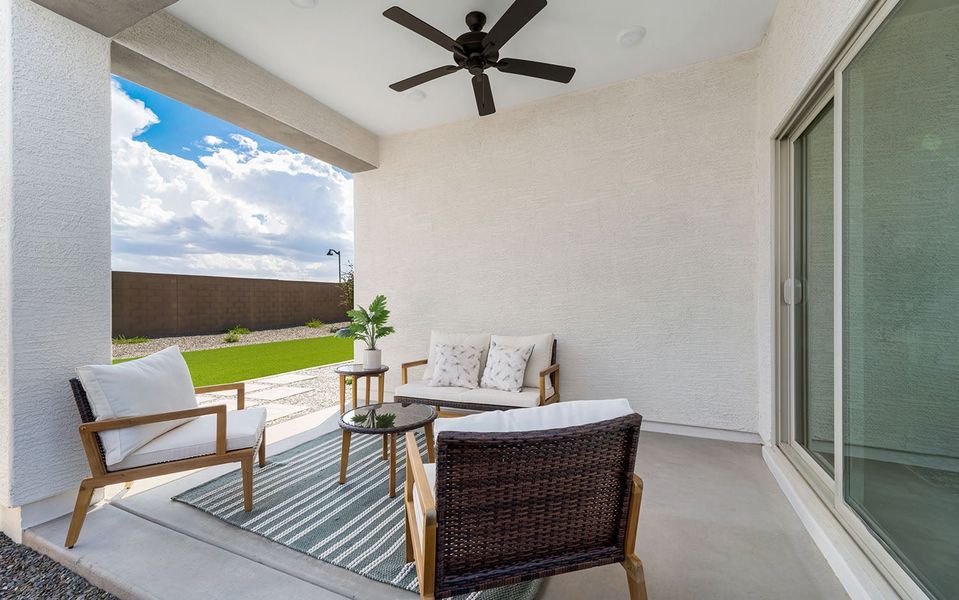 Furnished interior in a model home at Rancho Santa Rosa in Maricopa (Image 31).