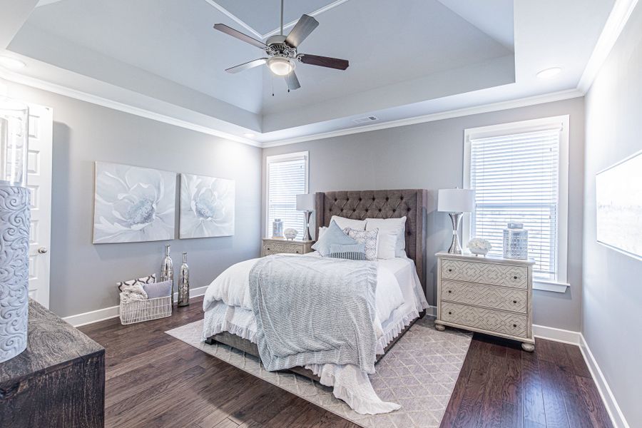 Furnished interior in a model home at Georgetown in Collierville (Image 26).