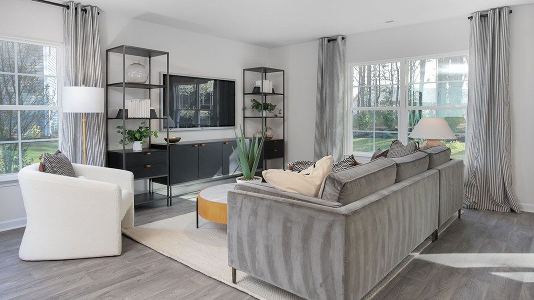 Furnished interior in a model home at Faircrest in Greensboro (Image 5).