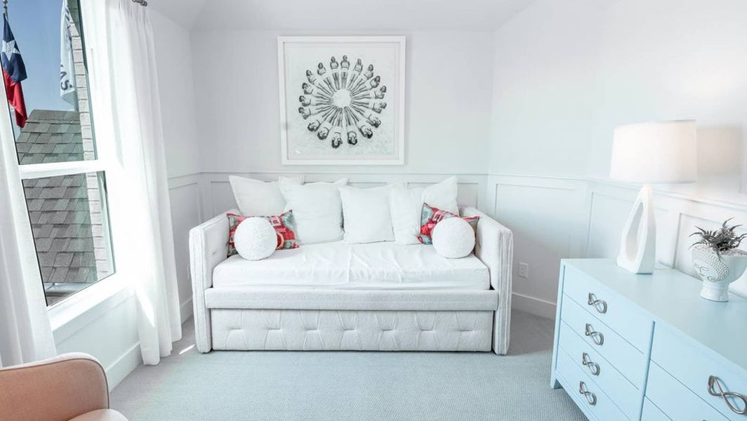 Furnished interior in a model home at Polo Ridge in Forney (Image 18).