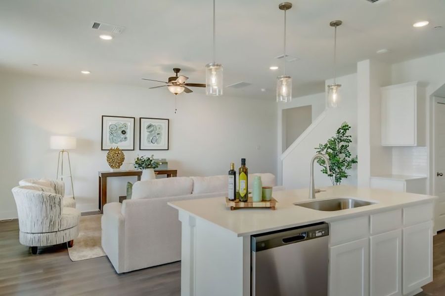 Furnished interior in a model home at Avery Centre in Round Rock (Image 11).