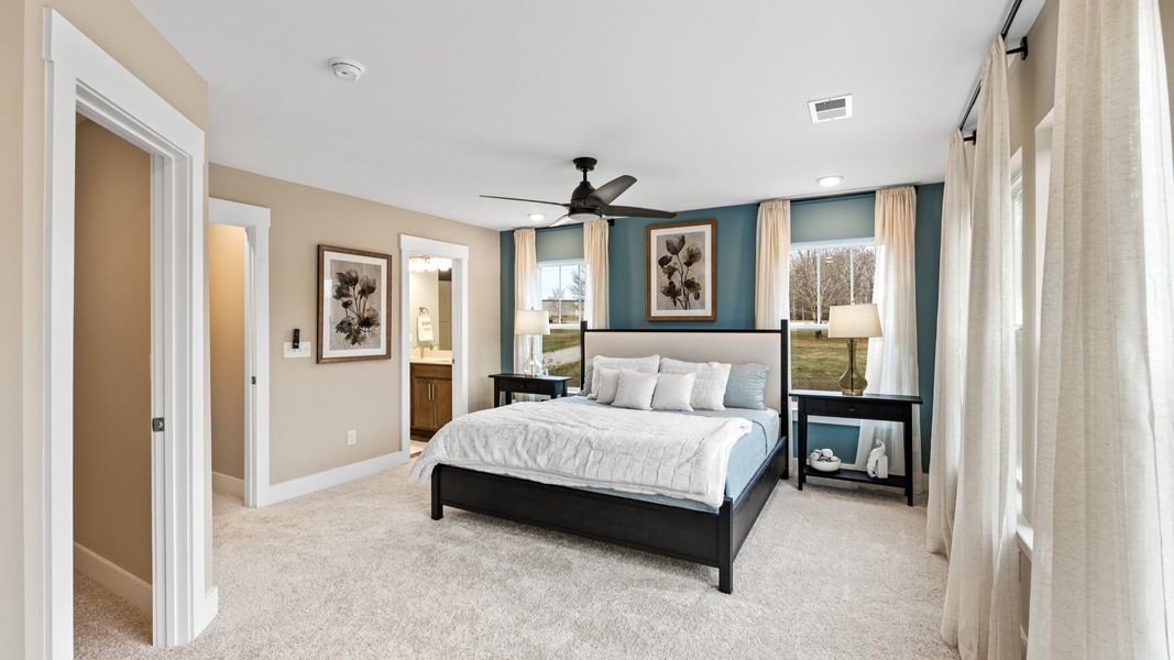 Furnished interior in a model home at Hinson Farm in Fountain Inn (Image 15).