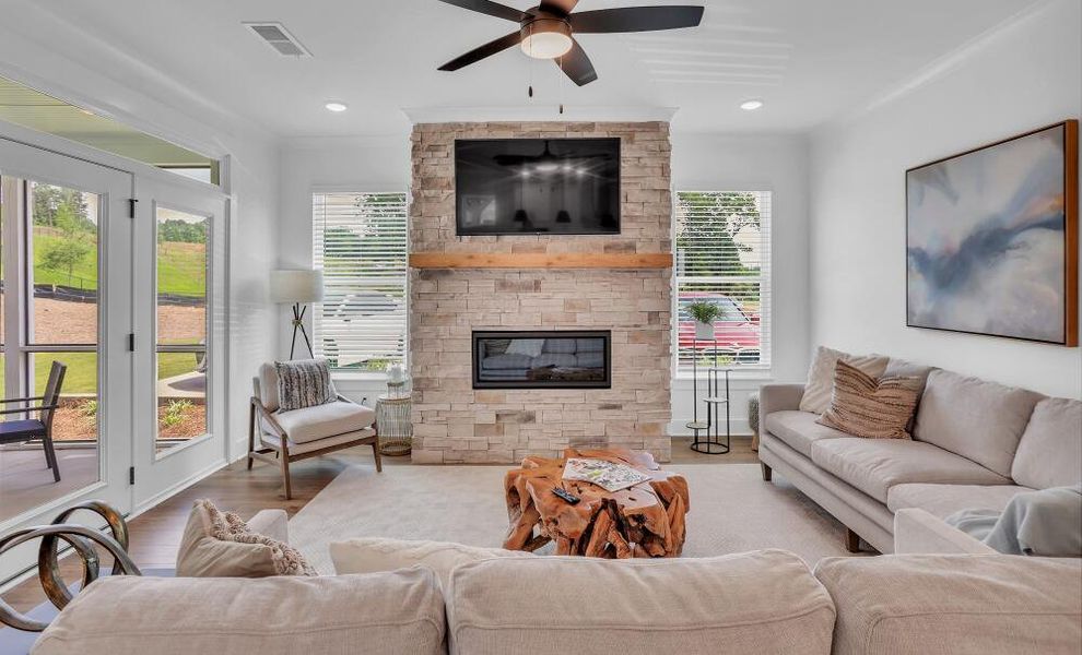 Furnished interior in a model home at Colleton Park in Aiken (Image 20).