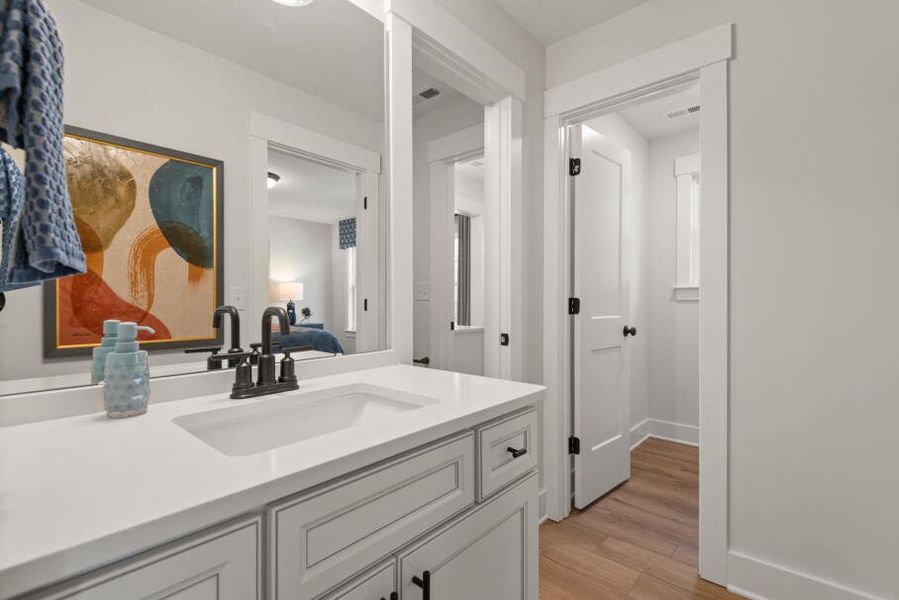 Furnished interior in a model home at Fiddler's Ridge in Advance (Image 29).