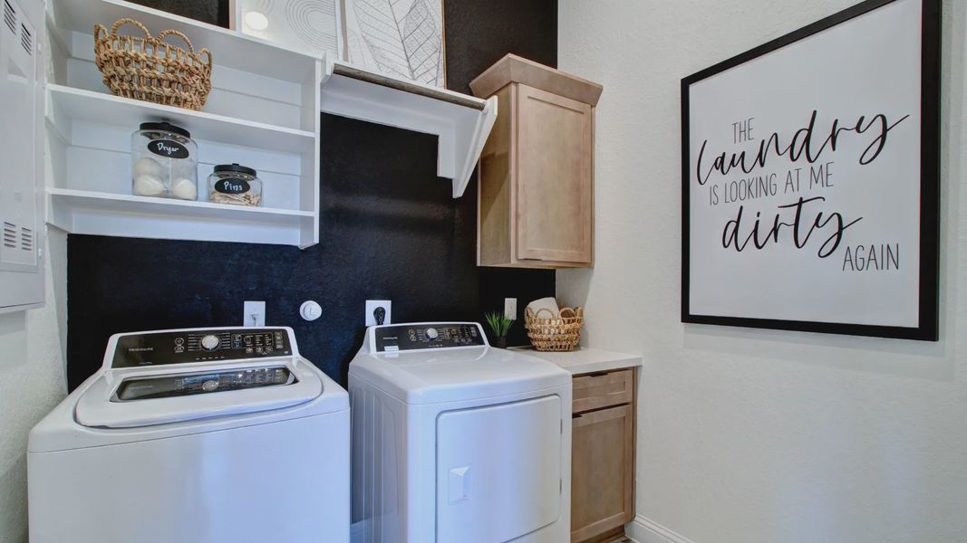 Furnished interior in a model home at Veramendi in New Braunfels (Image 12).