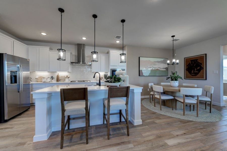 Furnished interior in a model home at Hickory Ridge in Elmendorf (Image 32).