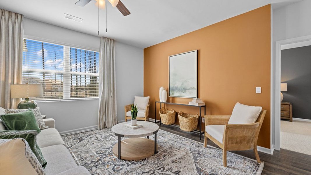 Furnished interior in a model home at Southwind Village in Evans (Image 17). Furnished interior in a model home at Southwind Village in Evans (Image 17).