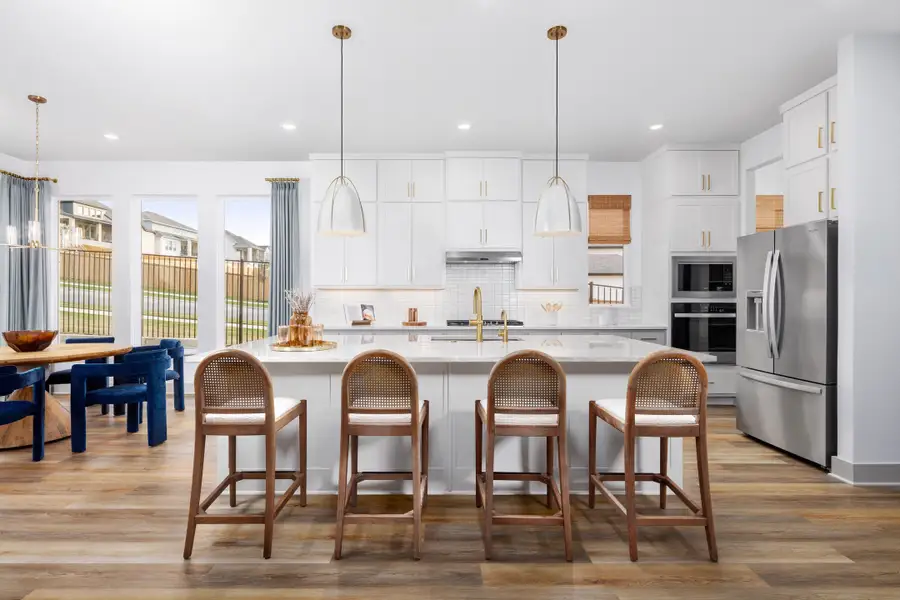 Furnished interior in a model home at Palmera Ridge in Leander (Image 9).