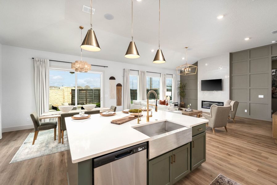 Furnished interior in a model home at Weltner Farms 60’s in New Braunfels (Image 6).